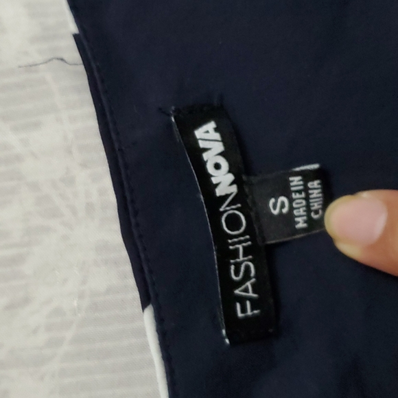 Fashion Nova Blue Polka Dot Dress, S - Picture 7 of 8